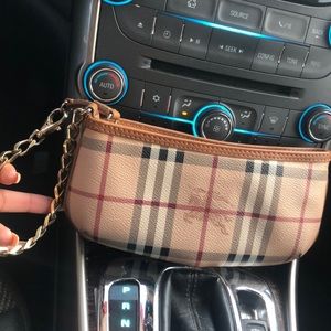 Clara haymarket Burberry  wristlet .
